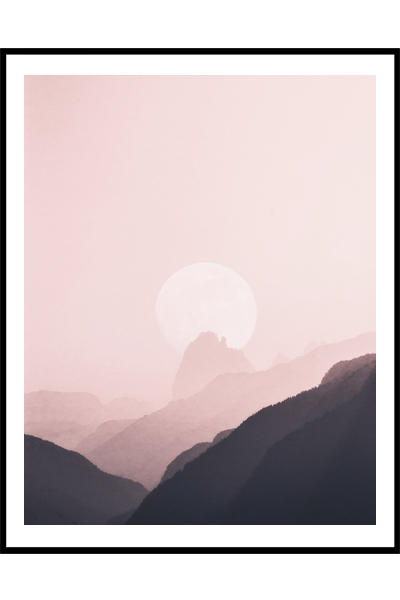 Постер Розовый закат