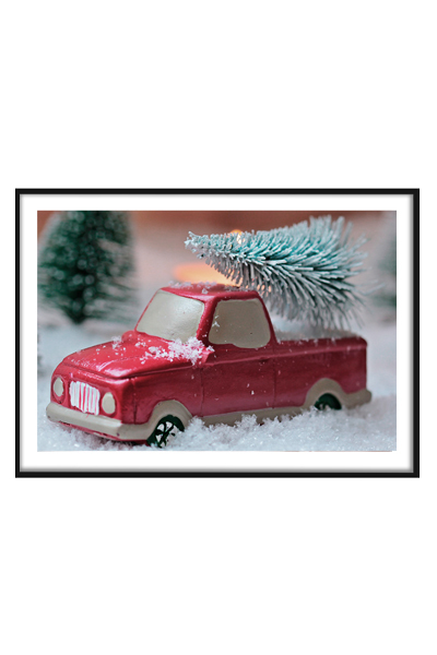 Постер Машинка с ёлкой