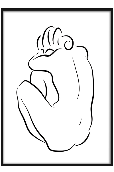 Постер Силуэт девушки