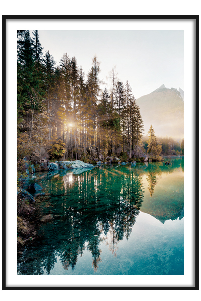 Постер  ЗАКАТ НА ОЗЕРЕ