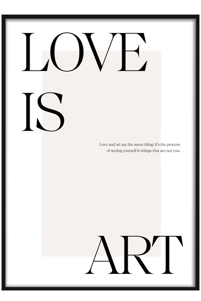 Постер  LOVE IS ART