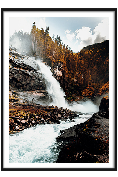 Постер  Лесной водопад