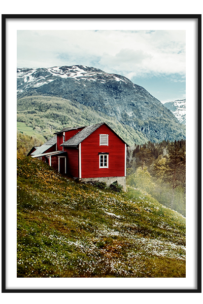 Постер  Красный домик