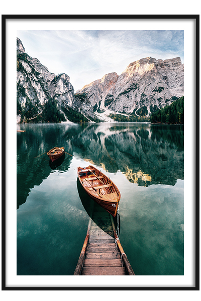 Постер Лодки у причала