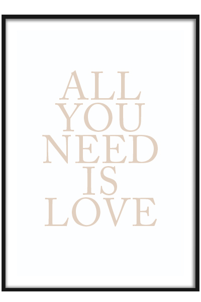 Постер  All you need is love