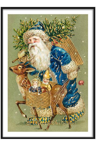 Постер ВИНТАЖНЫЙ ДЕД МОРОЗ