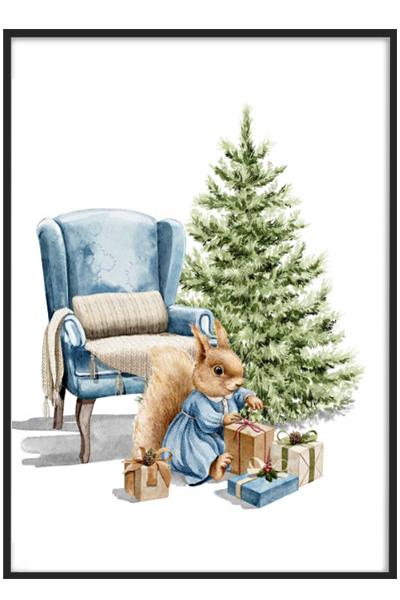 Постер БЕЛОЧКА С ПОДАРКАМИ