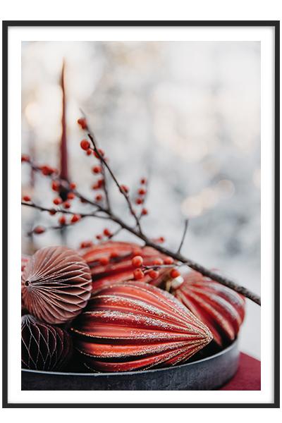 Постер КРАСНЫЕ НОВОГОДНИЕ ИГРУШКИ