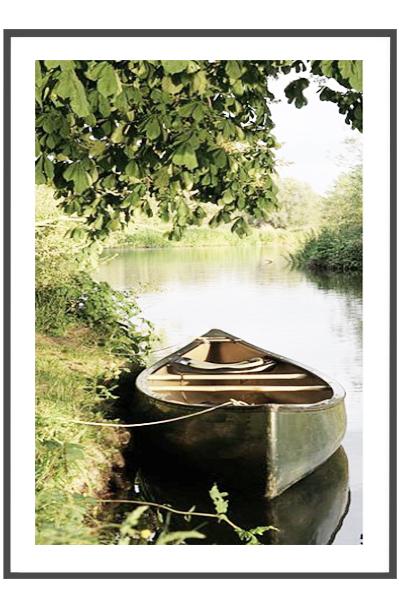 Постер   Лодка под деревом