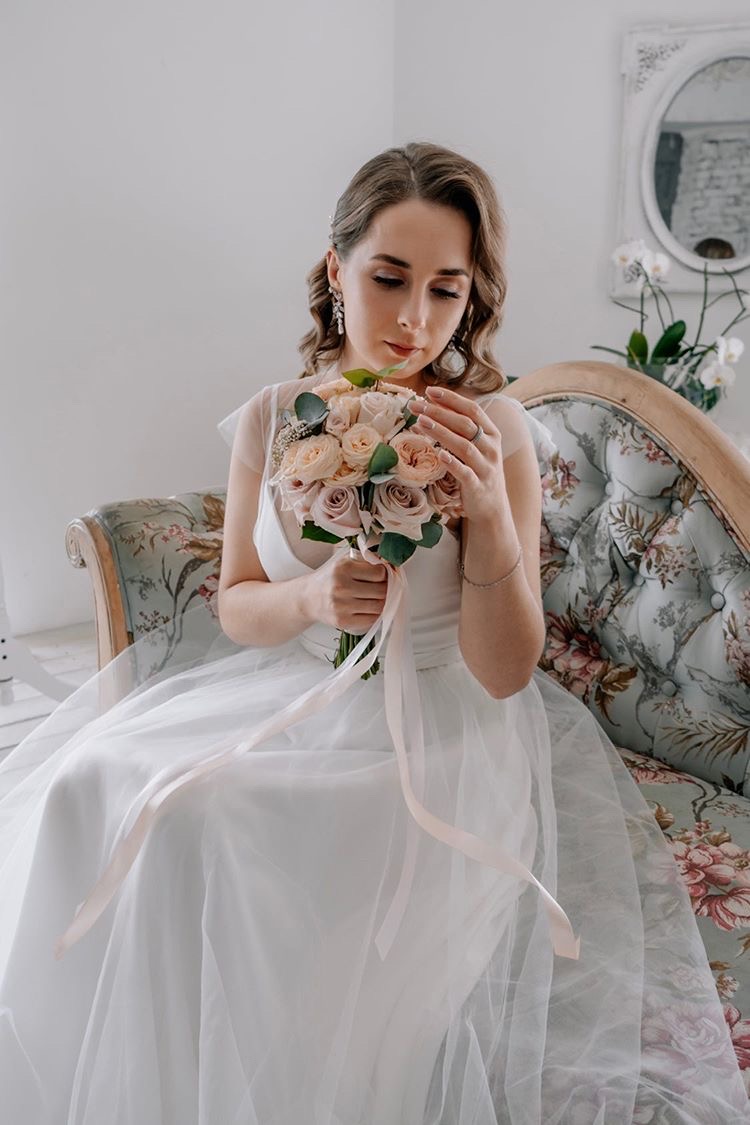 Букет невесты в розовых тонах