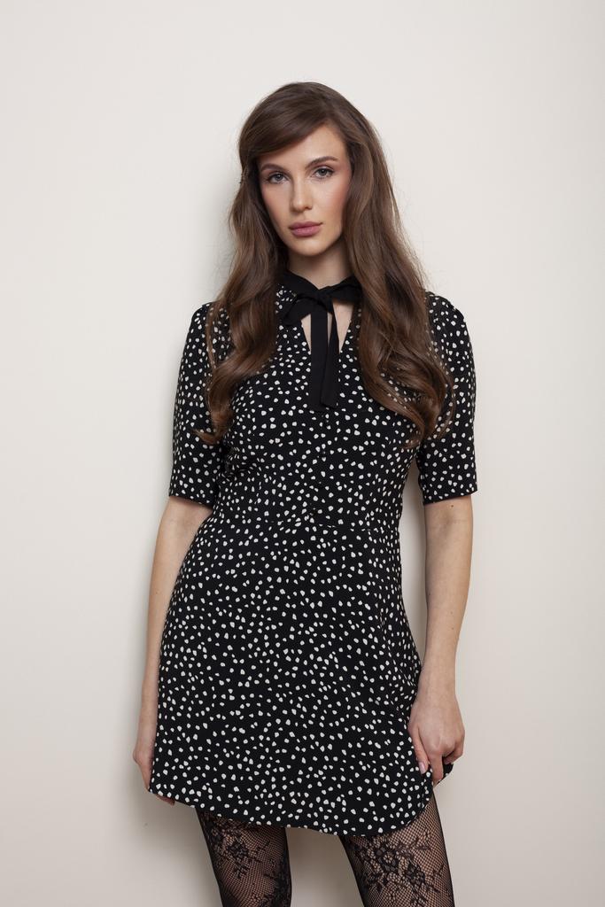 Платье с принтом горошек