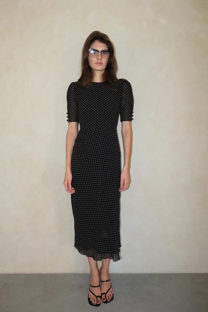 Платье черное с принтом