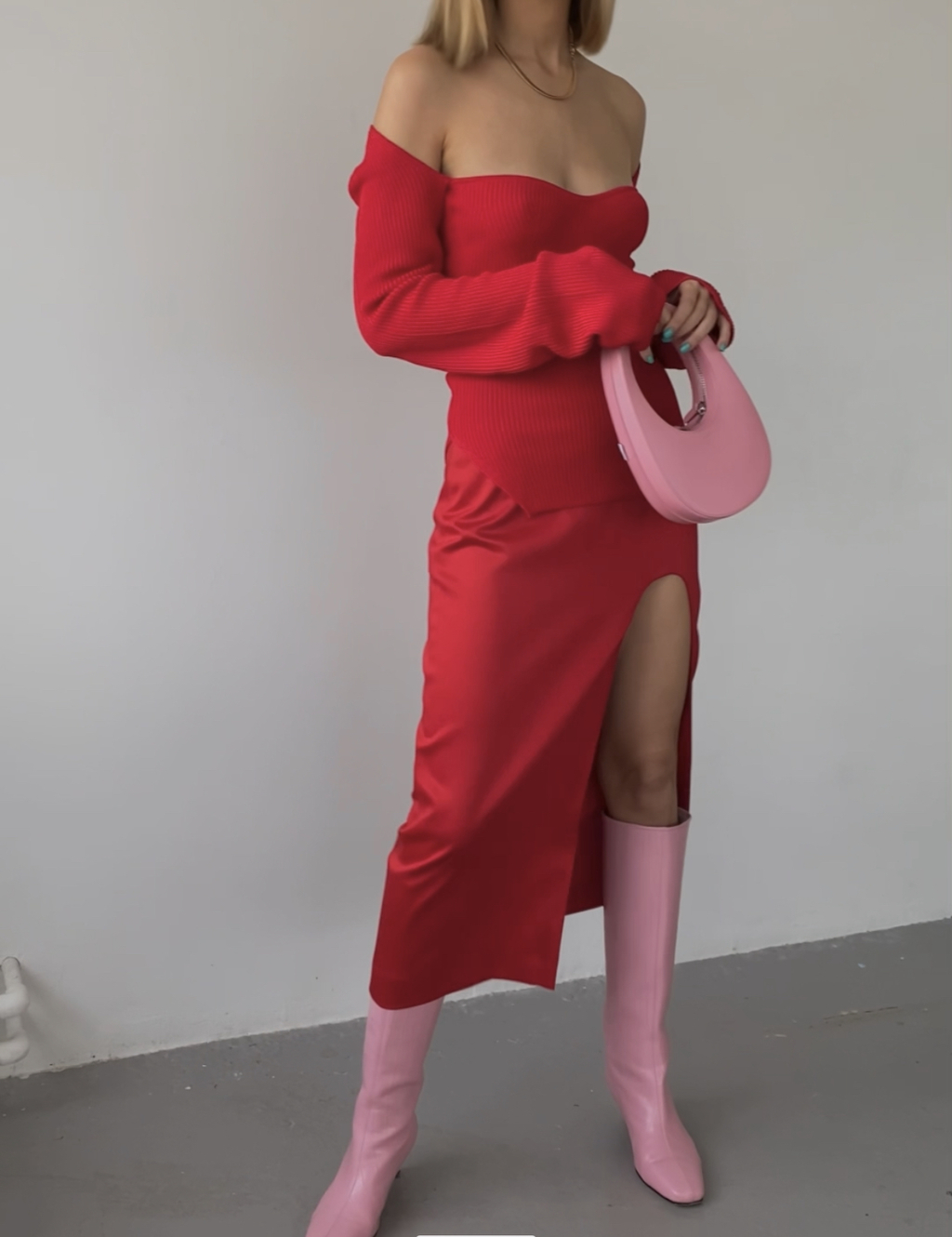 Юбка миди OLHA RED