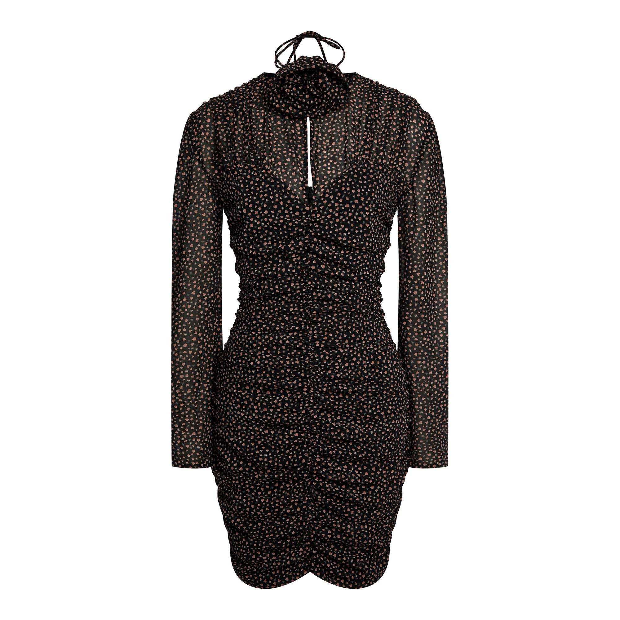 Платье со сборкой KERRY hearts