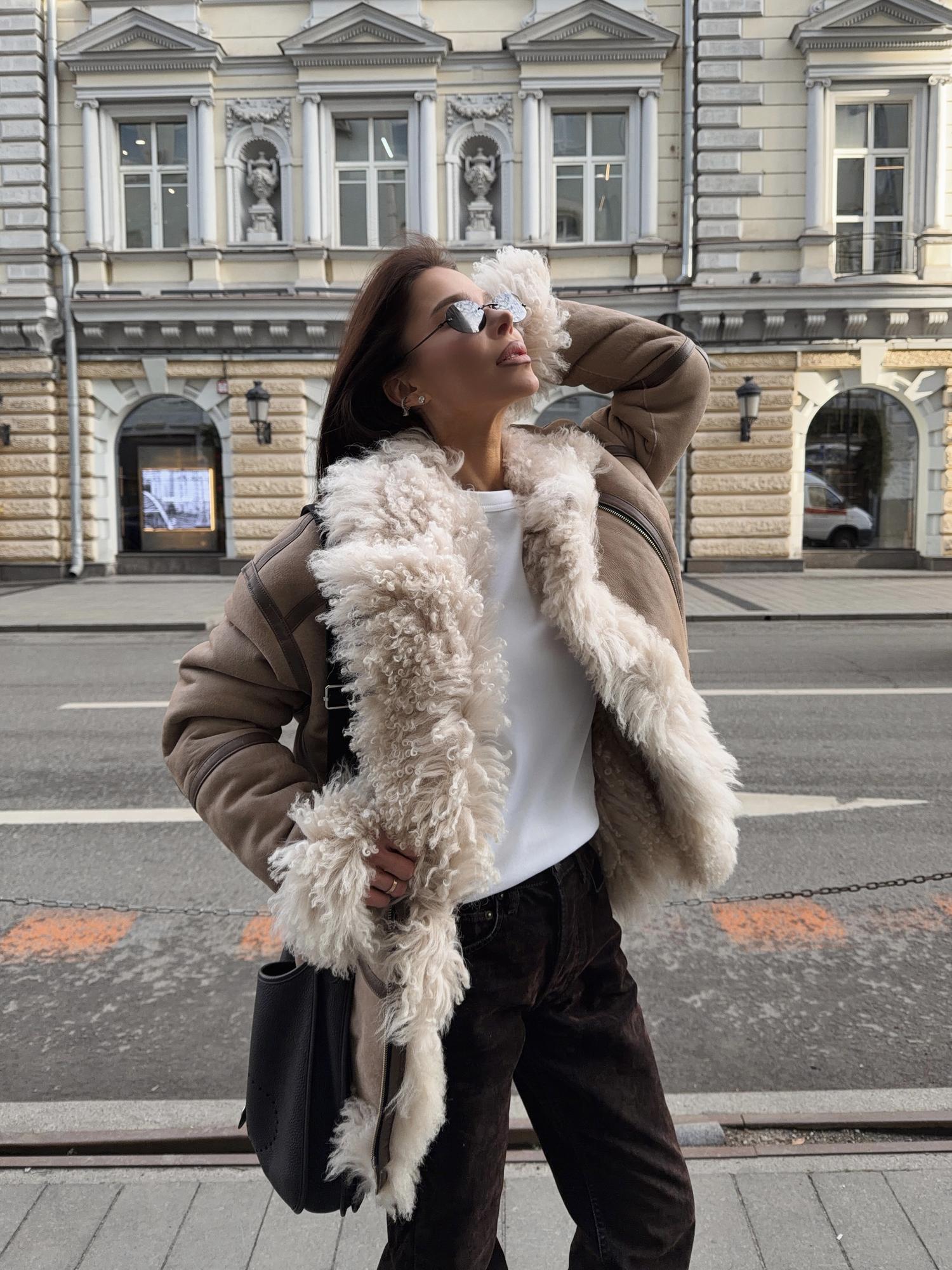 Дубленка из натуральной кожи и овчины TIGRADO