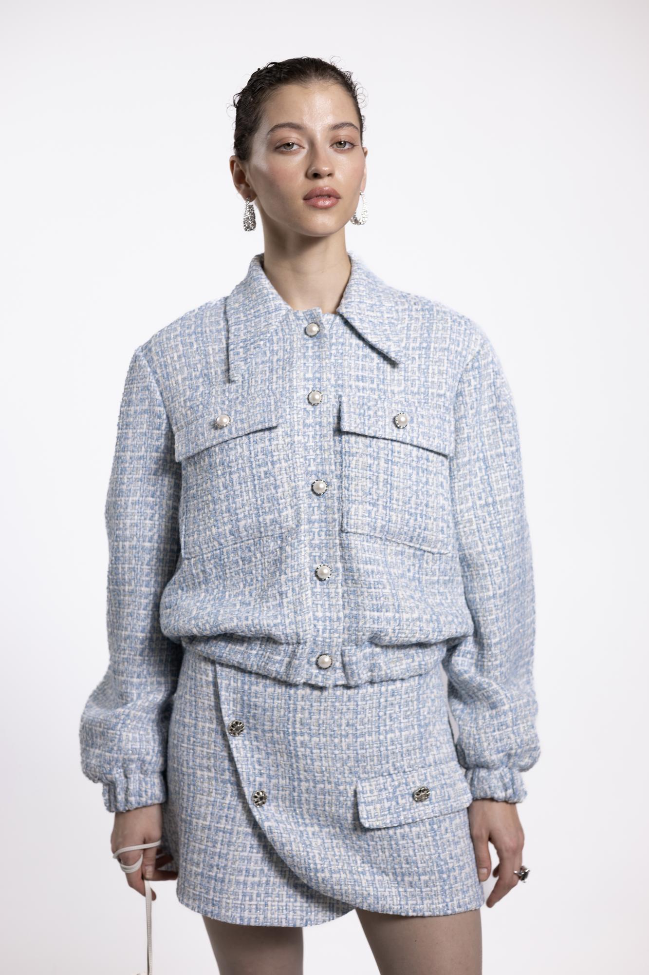 Бомбер из твида