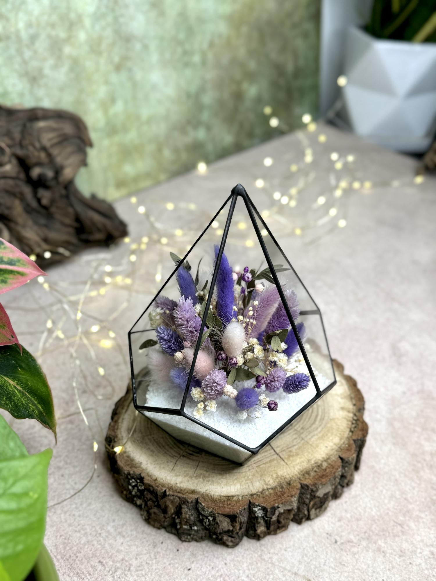 Капля S с сухоцветами "Лила"