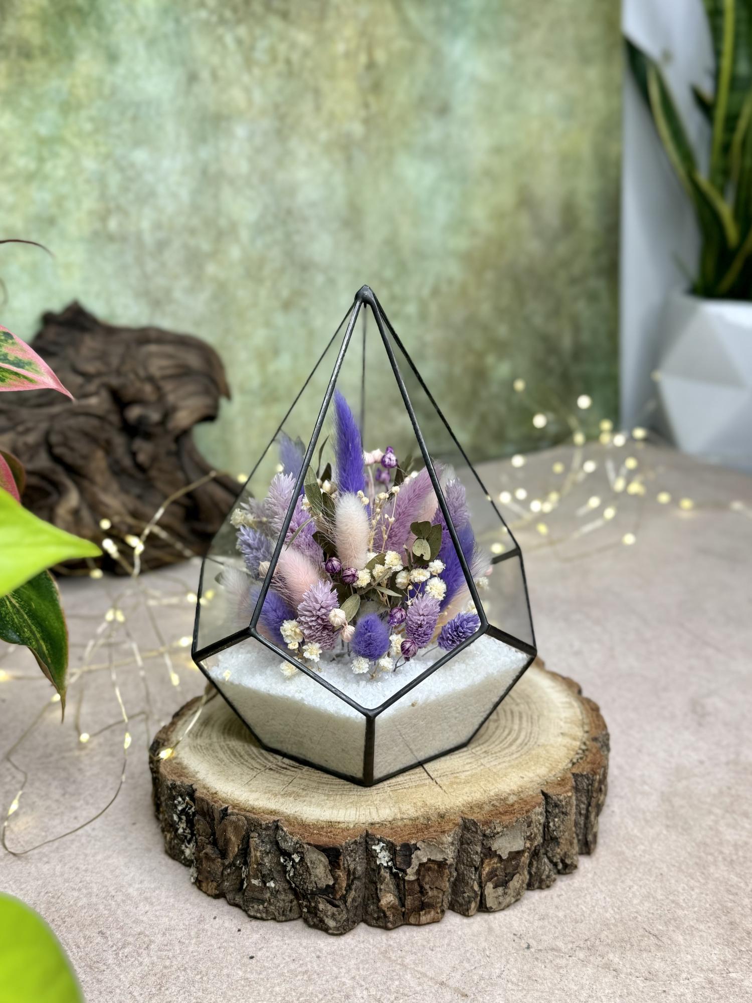 Капля S с сухоцветами "Лила"