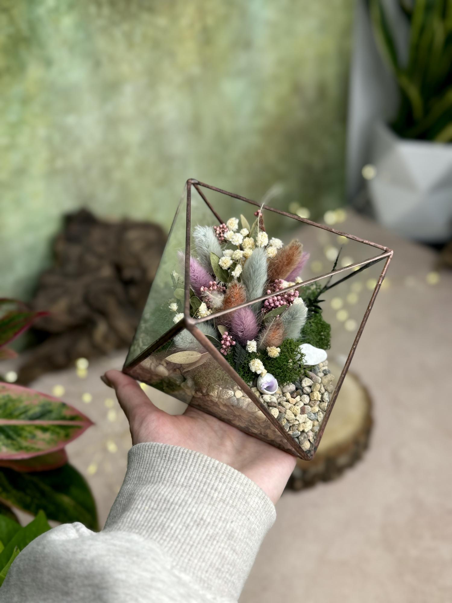 Октаэдр с сухоцветами "Les"