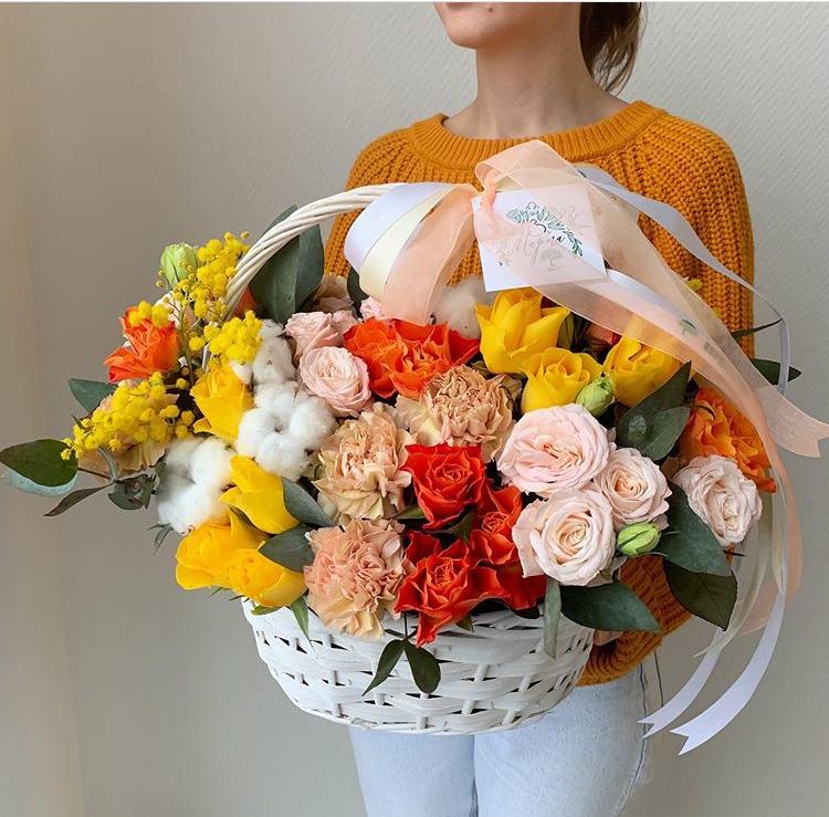 Цветы в корзине #14