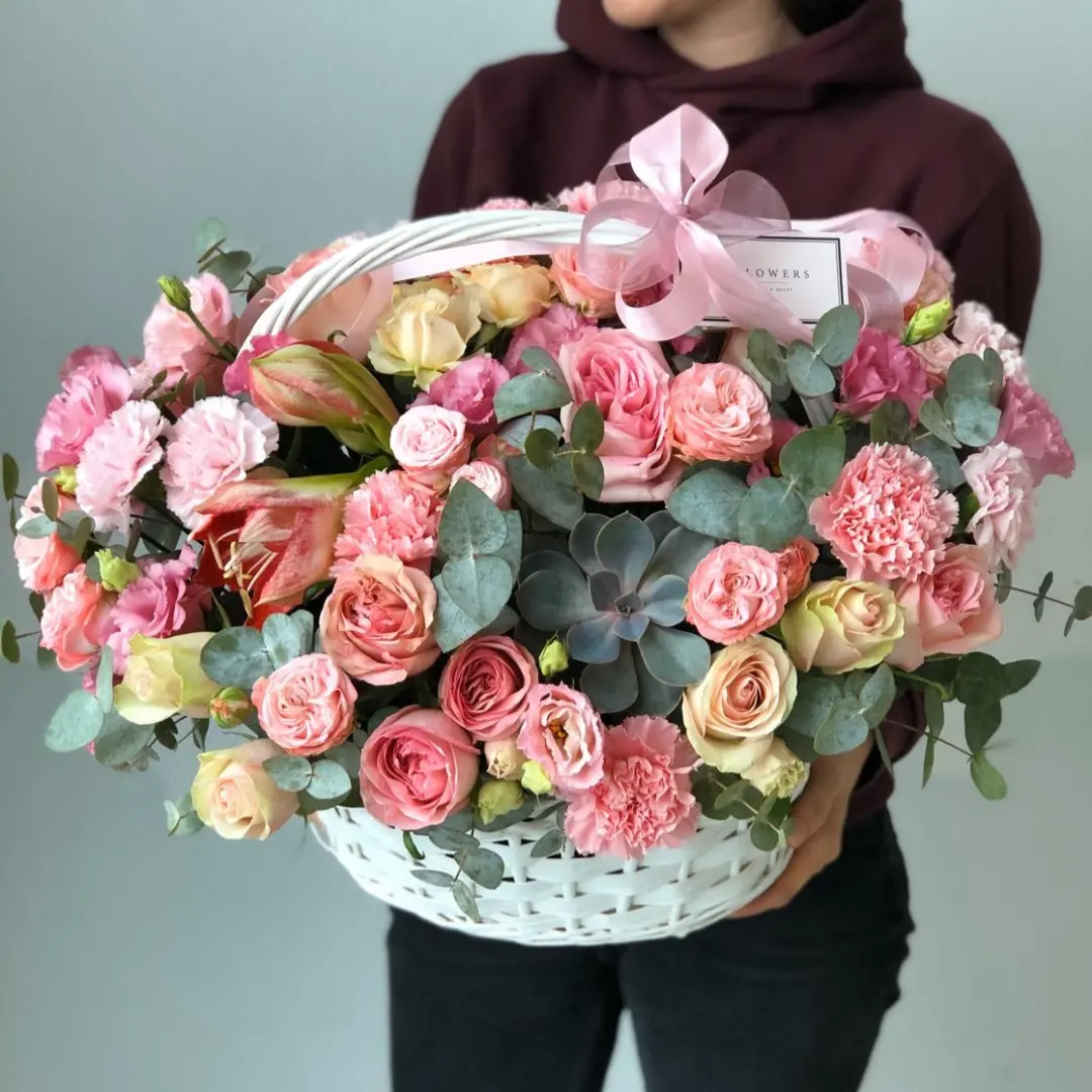 Цветы в корзине #129