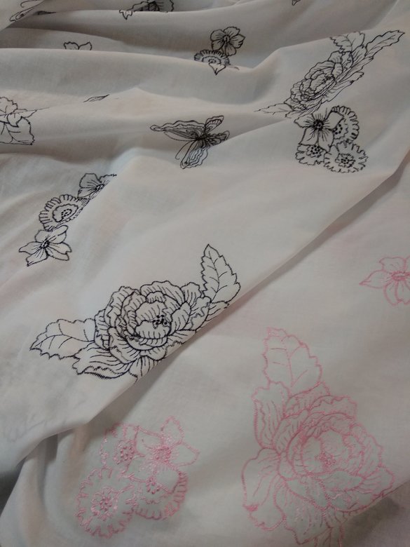 Хлопок с вышивкой