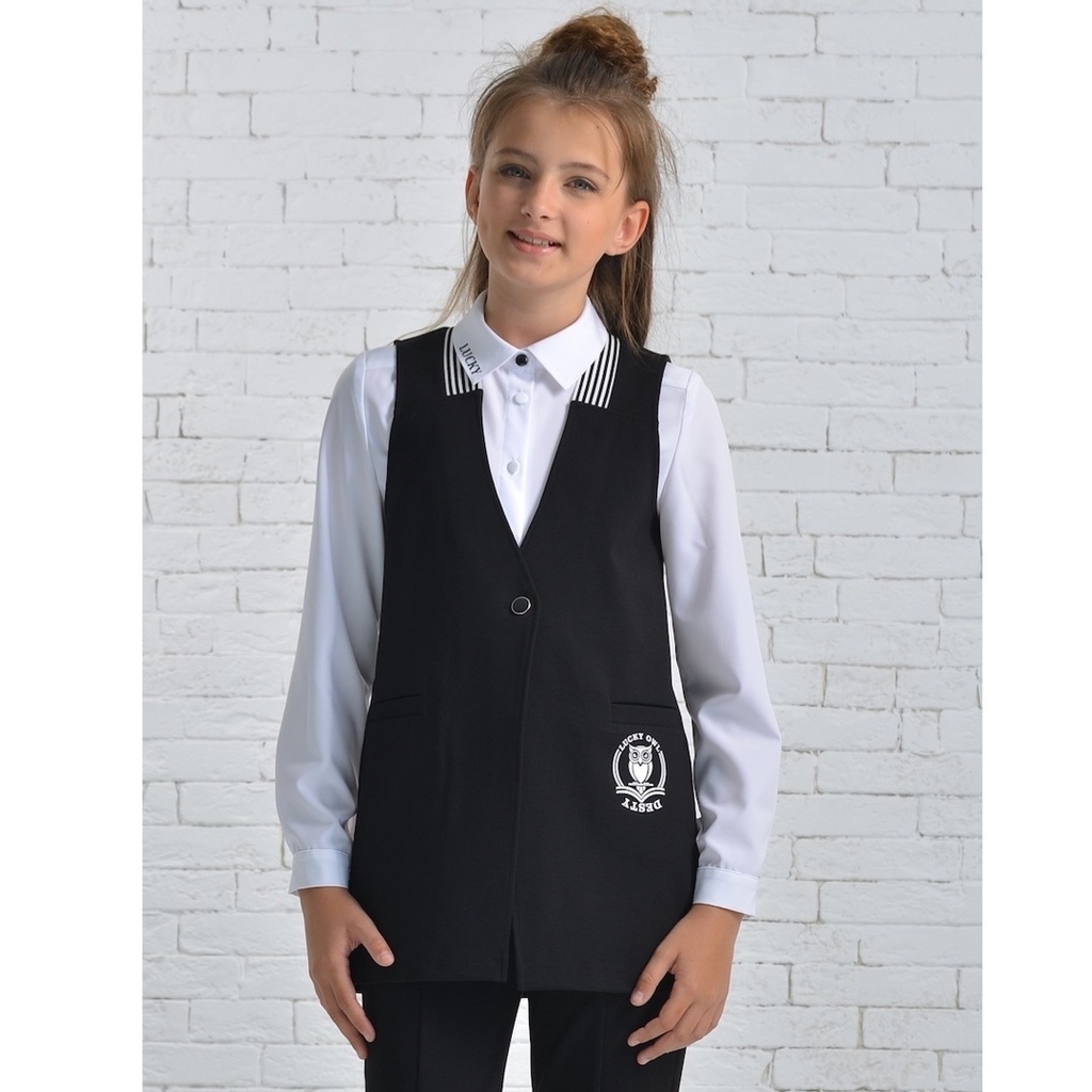 Жилет "Сова" школьный для девочки