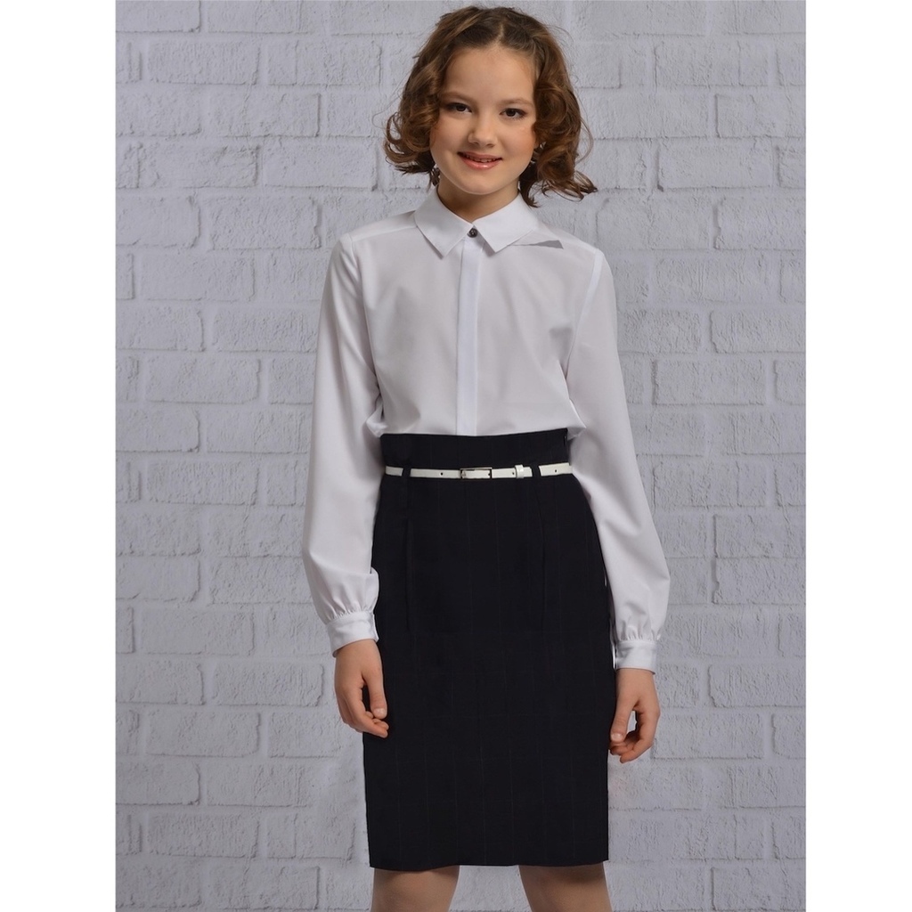 Темно-синяя школьная юбка