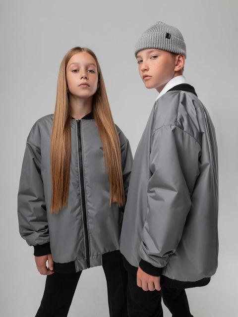 Бомбер Bodo серый