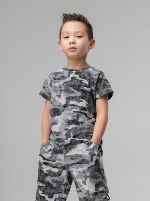 Футболка  BODO-серый камуфляж