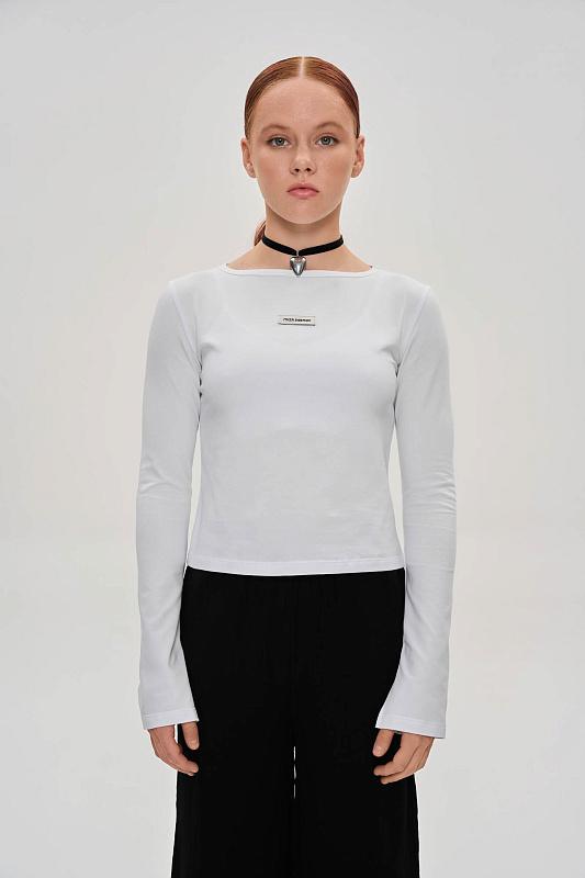 Лонгслив Miza-белый