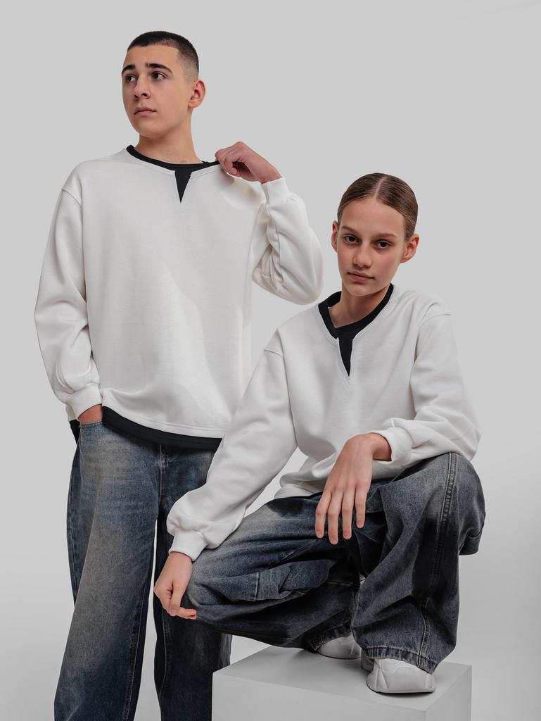 Лонгслив Супрунов-белый