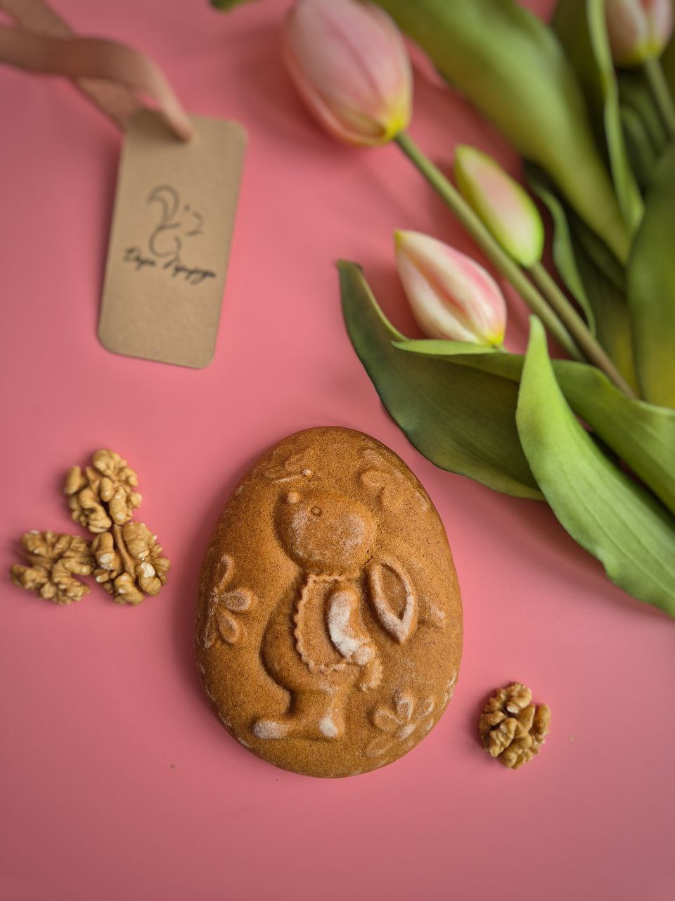 Пасхальный пряник кролик с начинкой из вареной сгущенки