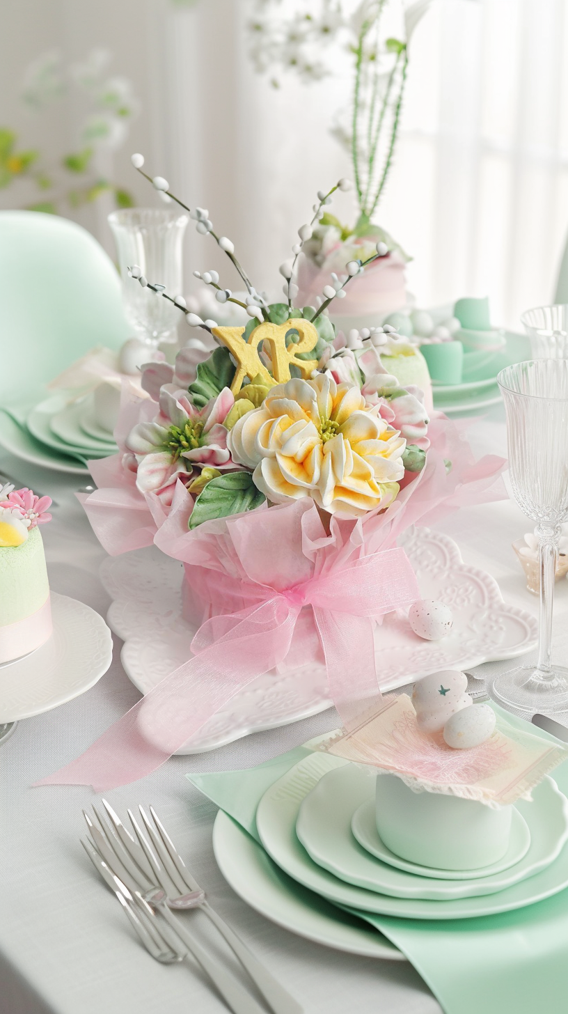 Бездрожжевые куличи с декором из зефира