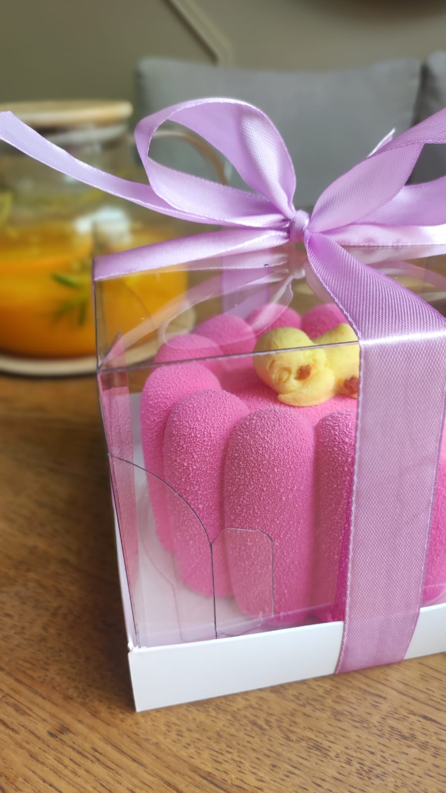 Творожная пасха "Клубничный йогурт" формовая в велюре