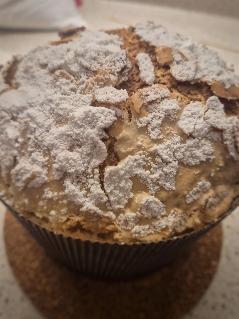 Кулич - панеттоне на закваске левита мадре с цукатами из клубники, вишни, апельсина, а также с горьким бельгийским шоколадом