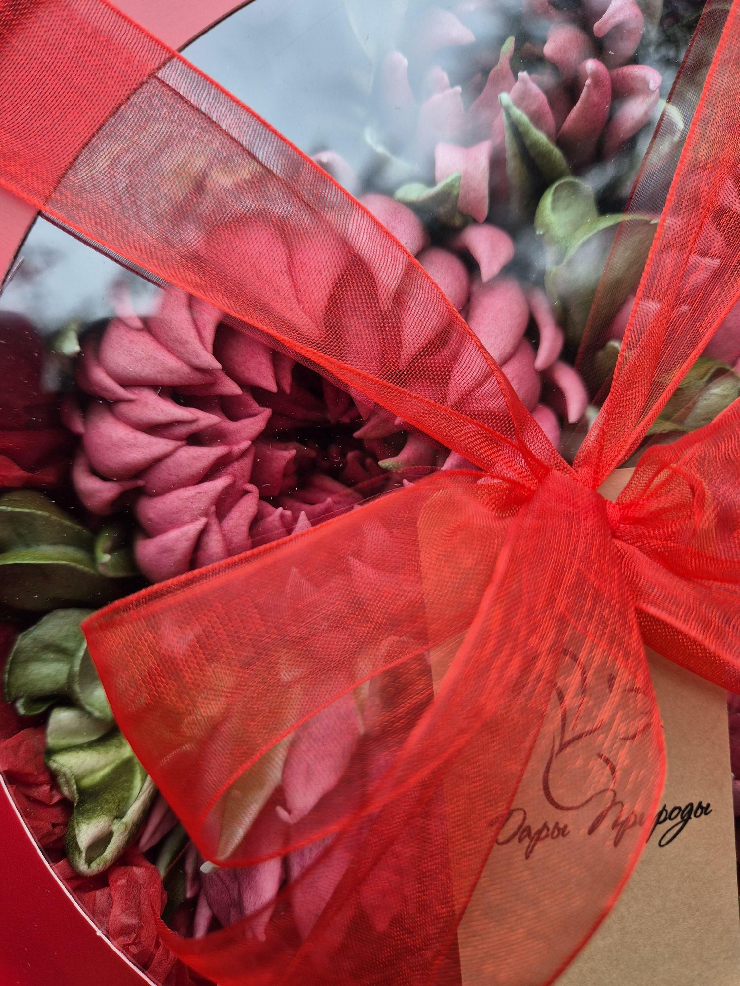 Осенний вариант композиции из зефирных хризантем