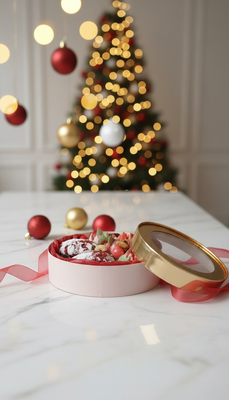 Подарочные наборы ассорти к Новому году 2026 с зефиром и печеньем