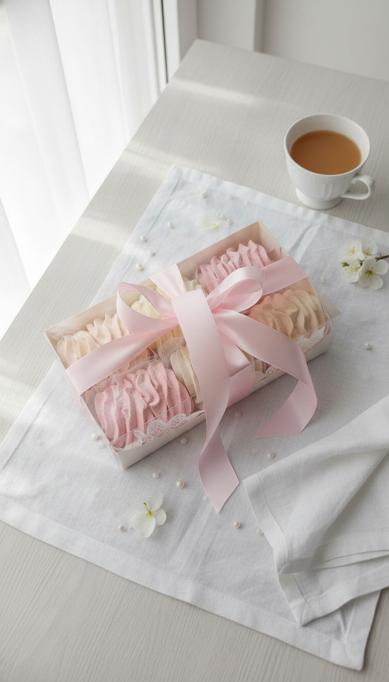 Подарочные наборы с зефирными завитками - ассорти вкусов