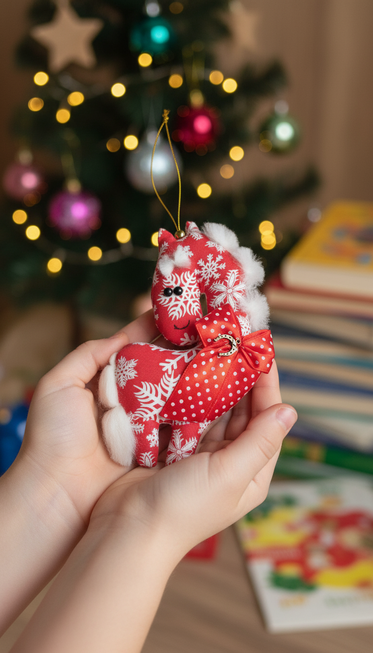 Игрушка - символ года 2026 "Красная лошадь"