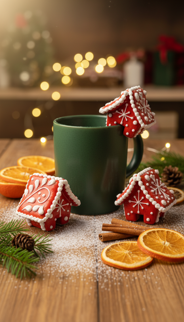 Пряничный микро домик на кружку