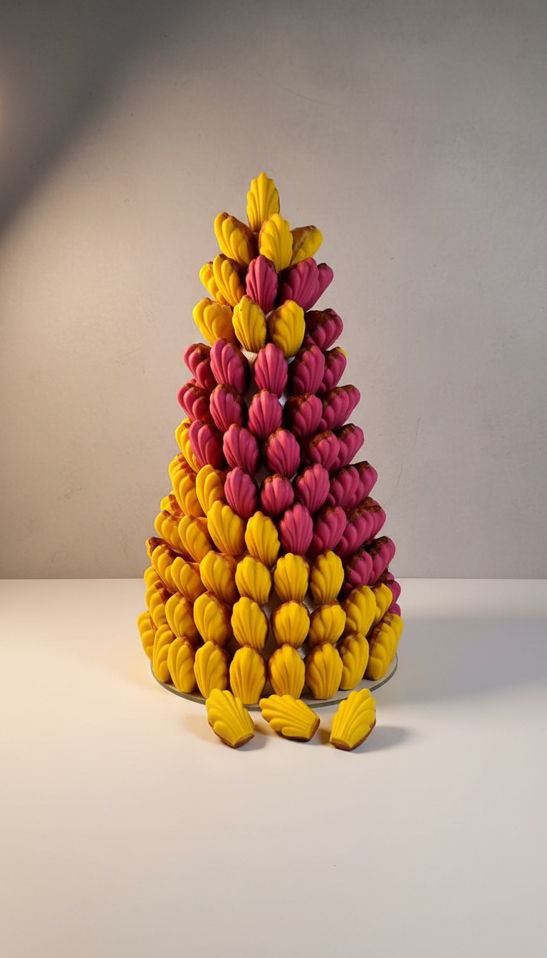 Пирамида - горка из пирожных