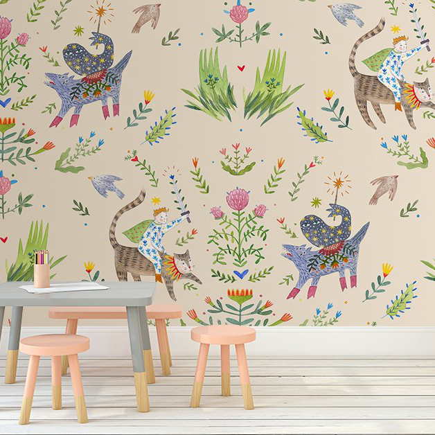 Фотообои Теодор (бежевый фон)