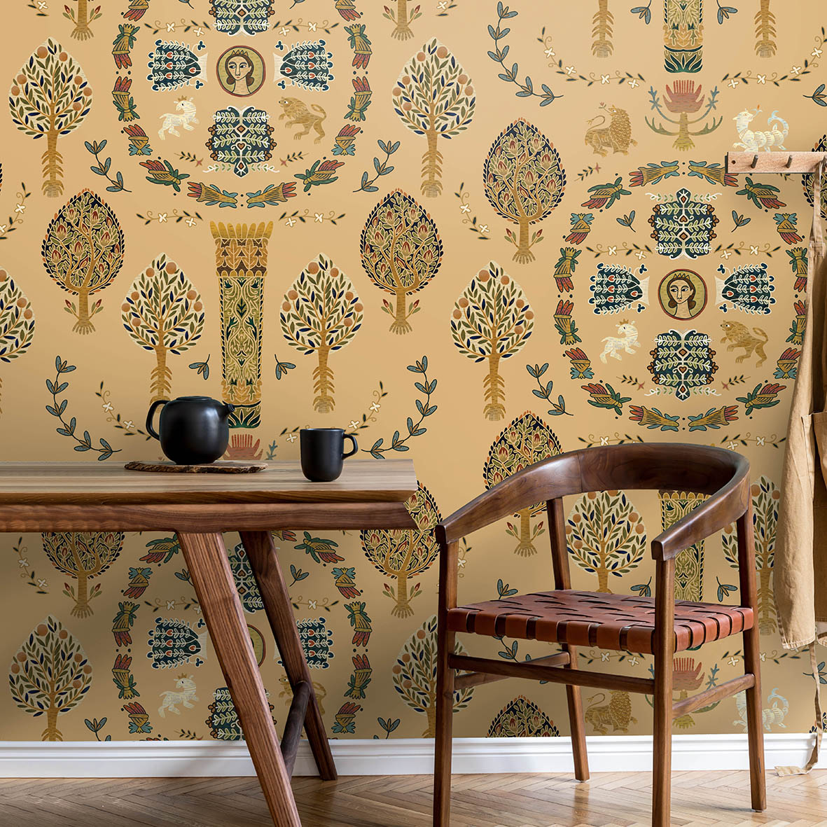 Обои Коптская (золотой фон)