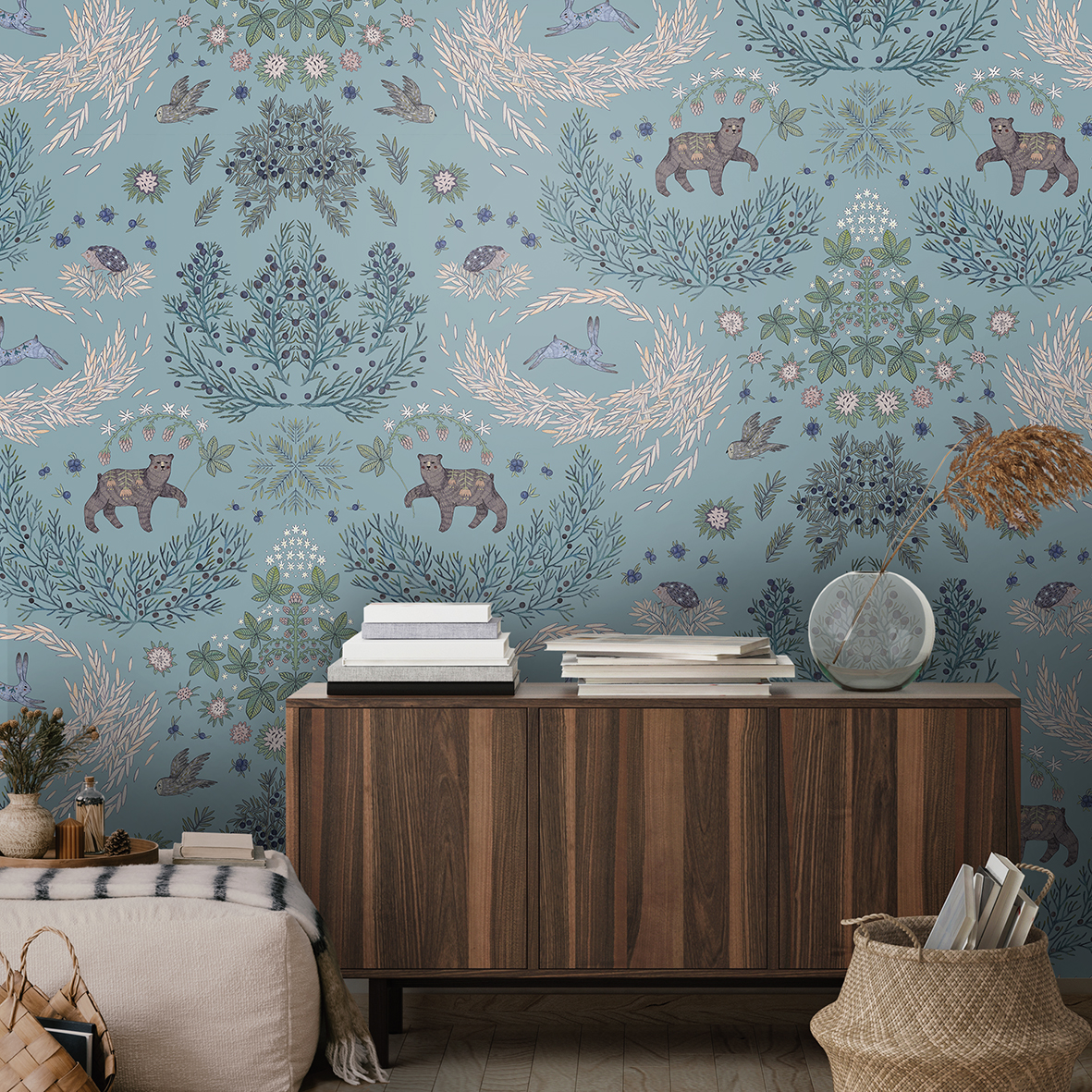 Обои Ошпи (голубой фон)