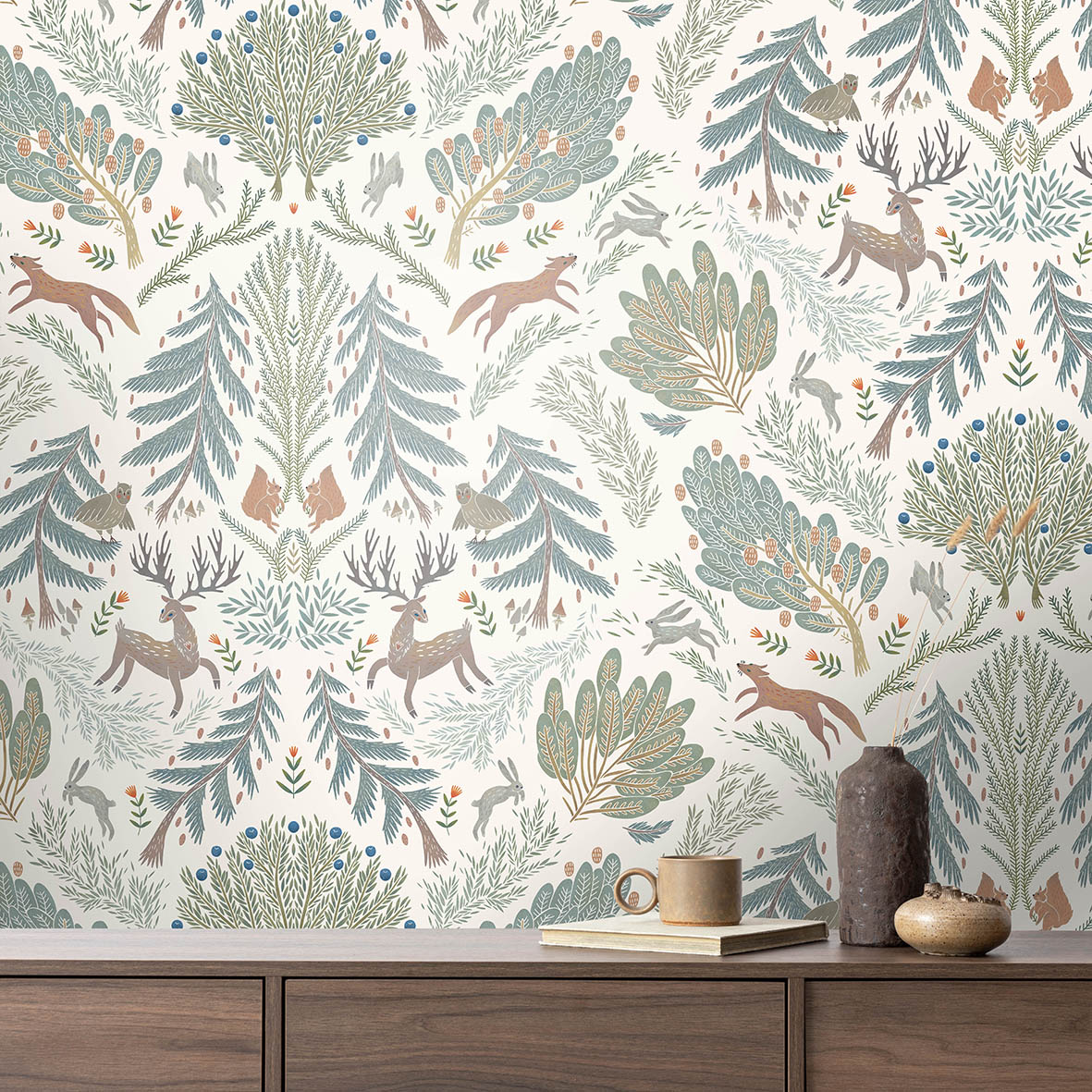 Обои Сосново (бежевый фон)