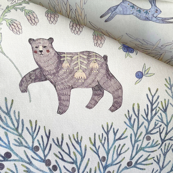 Интерьерная ткань Ошпи (Наллекарху) (бежевый фон)