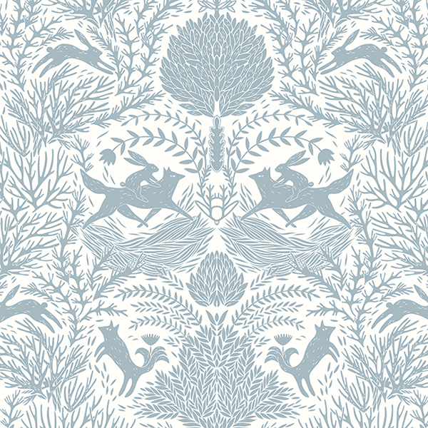 Интерьерная ткань Метсола (монохром голубой)