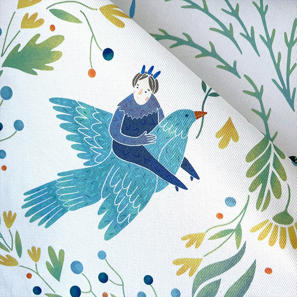 Интерьерная ткань Сариола (белый фон)