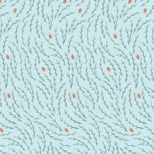 Интерьерная ткань- Марья (компаньон Сариола-голубой фон)